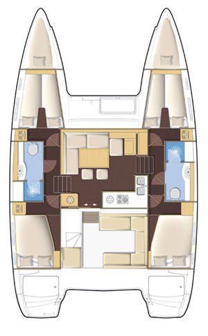 Rzut jachtu Lagoon 400 S2 ToyBoy