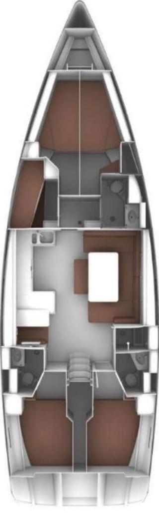 Rzut jachtu Bavaria Cruiser 51 silence one
