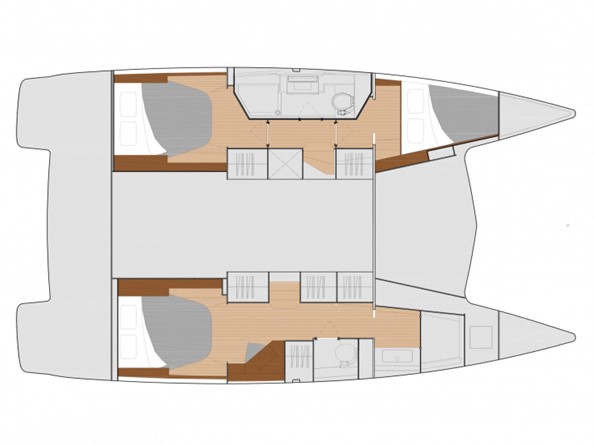 Rzut jachtu Fountaine Pajot Isla 40 Rockabye