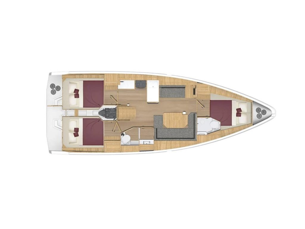 Rzut jachtu Bavaria C38 Summertime