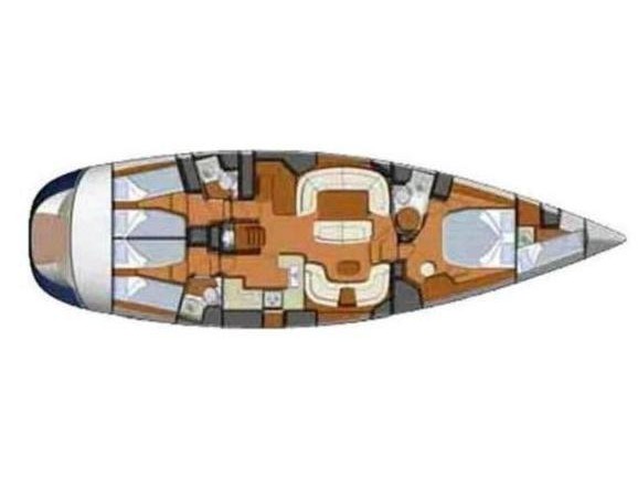 Rzut jachtu Sun Odyssey 54DS Honey Ryder