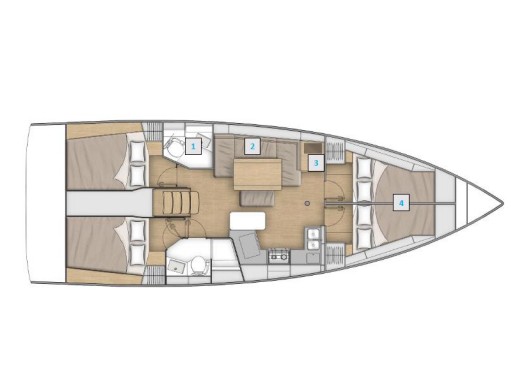 Rzut jachtu Oceanis 40.1 ALBATROSS