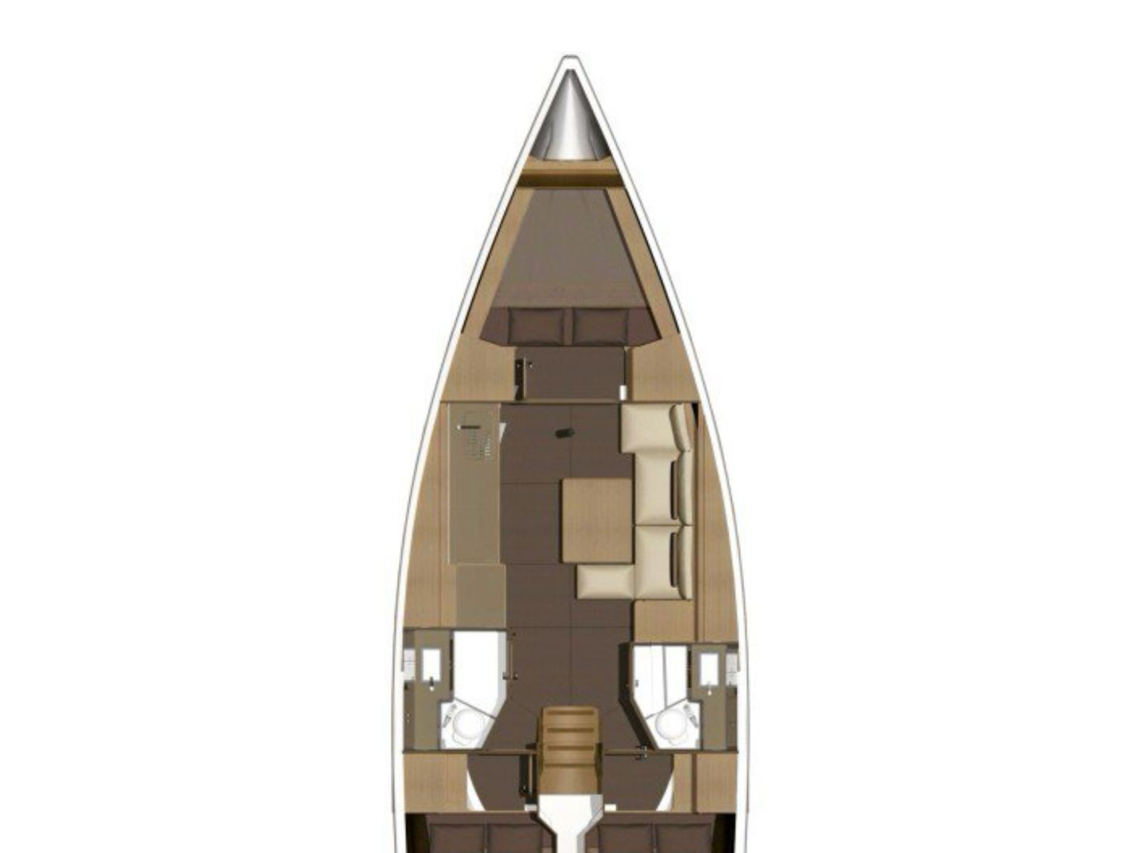 Rzut jachtu Dufour 382 Grand Large Wanderlust