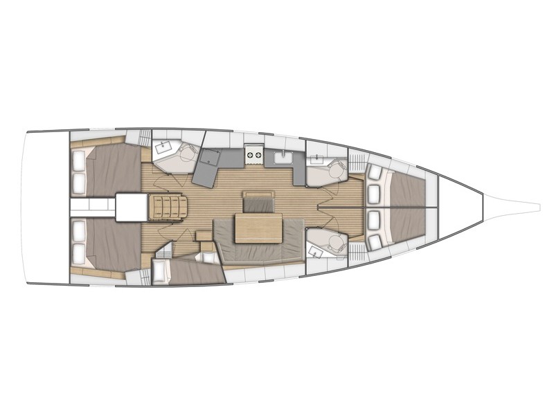 Rzut jachtu Oceanis 46.1 Circe