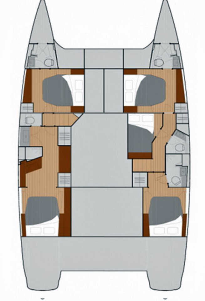 Rzut jachtu Fountaine Pajot Saba 50 Singing Winds