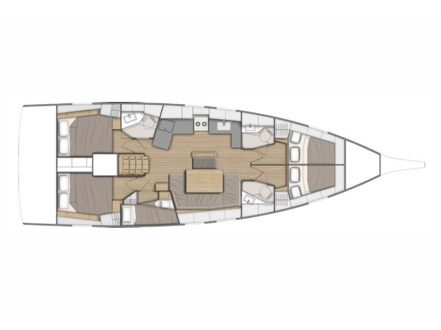Rzut jachtu Oceanis 46.1 Athena 5