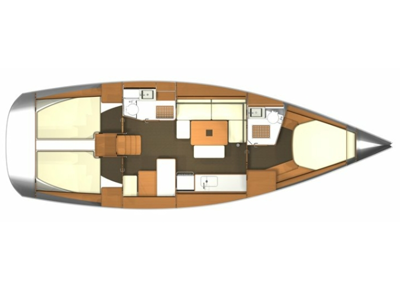 Rzut jachtu Dufour 405 Galatea