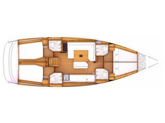 Rzut jachtu Sun Odyssey 469 All blue III