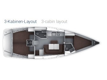 Rzut jachtu Bavaria Cruiser 41 Northberry