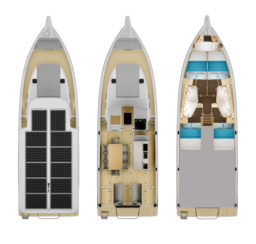 Rzut jachtu Sea Loft 480 Sundowner