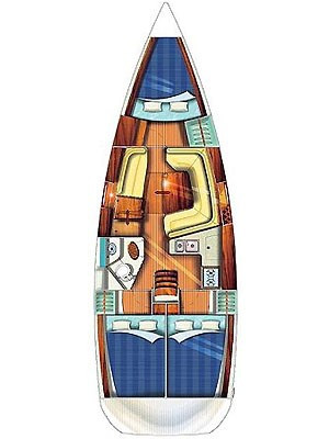 Rzut jachtu Sun Odyssey 35 Valerina