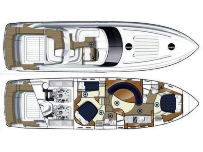 Rzut jachtu Princess V 58 Cool