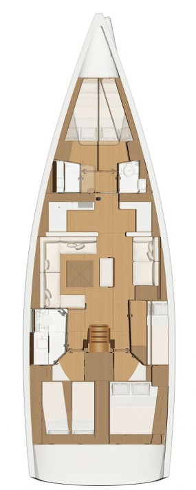 Rzut jachtu Dufour 520 GL Dream Planet