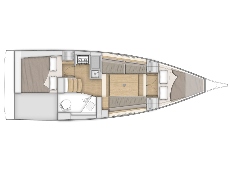 Rzut jachtu Oceanis 30.1 Mañana