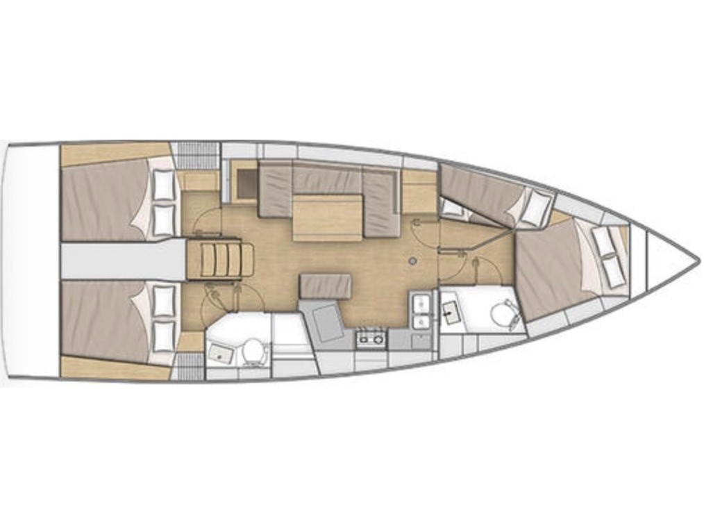 Rzut jachtu Oceanis 40.1 OCEAN PEARL