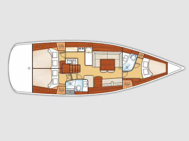 Rzut jachtu Oceanis 46 Viento