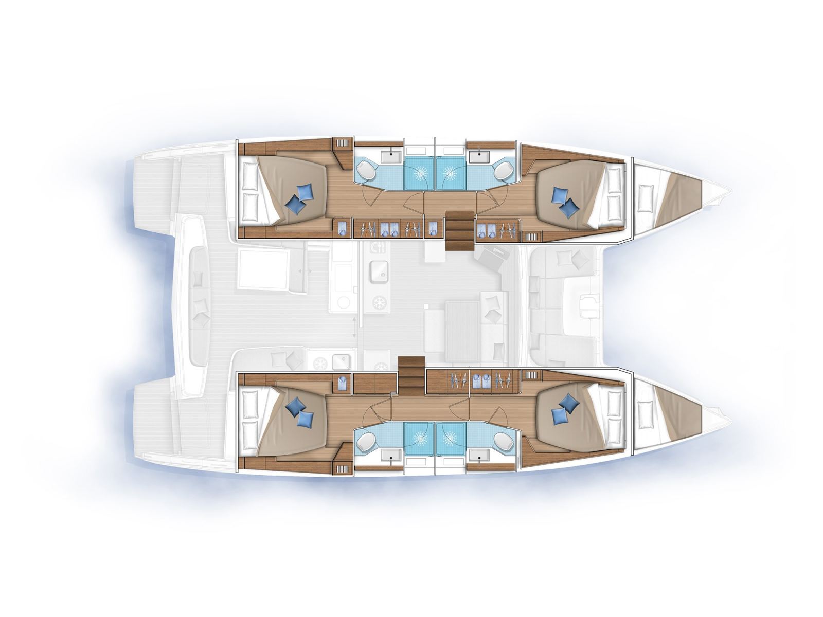 Rzut jachtu Lagoon 46 If