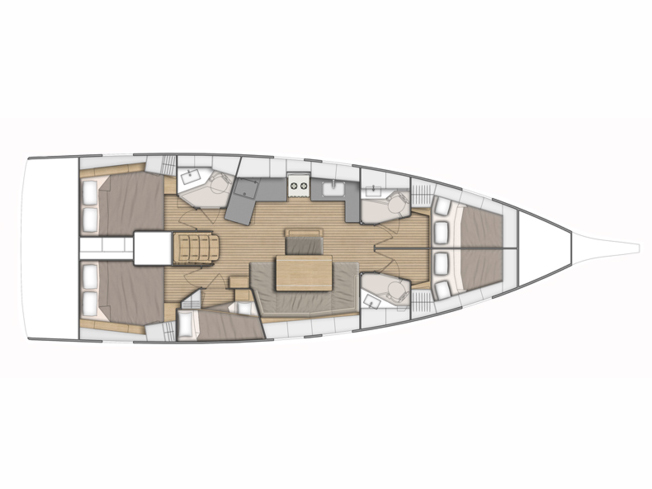 Rzut jachtu Oceanis 46.1 ILIA