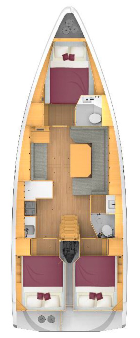 Rzut jachtu Bavaria C42 Ostwind II