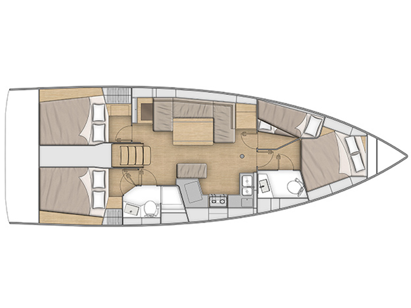 Rzut jachtu Oceanis 40.1 MAGNUM