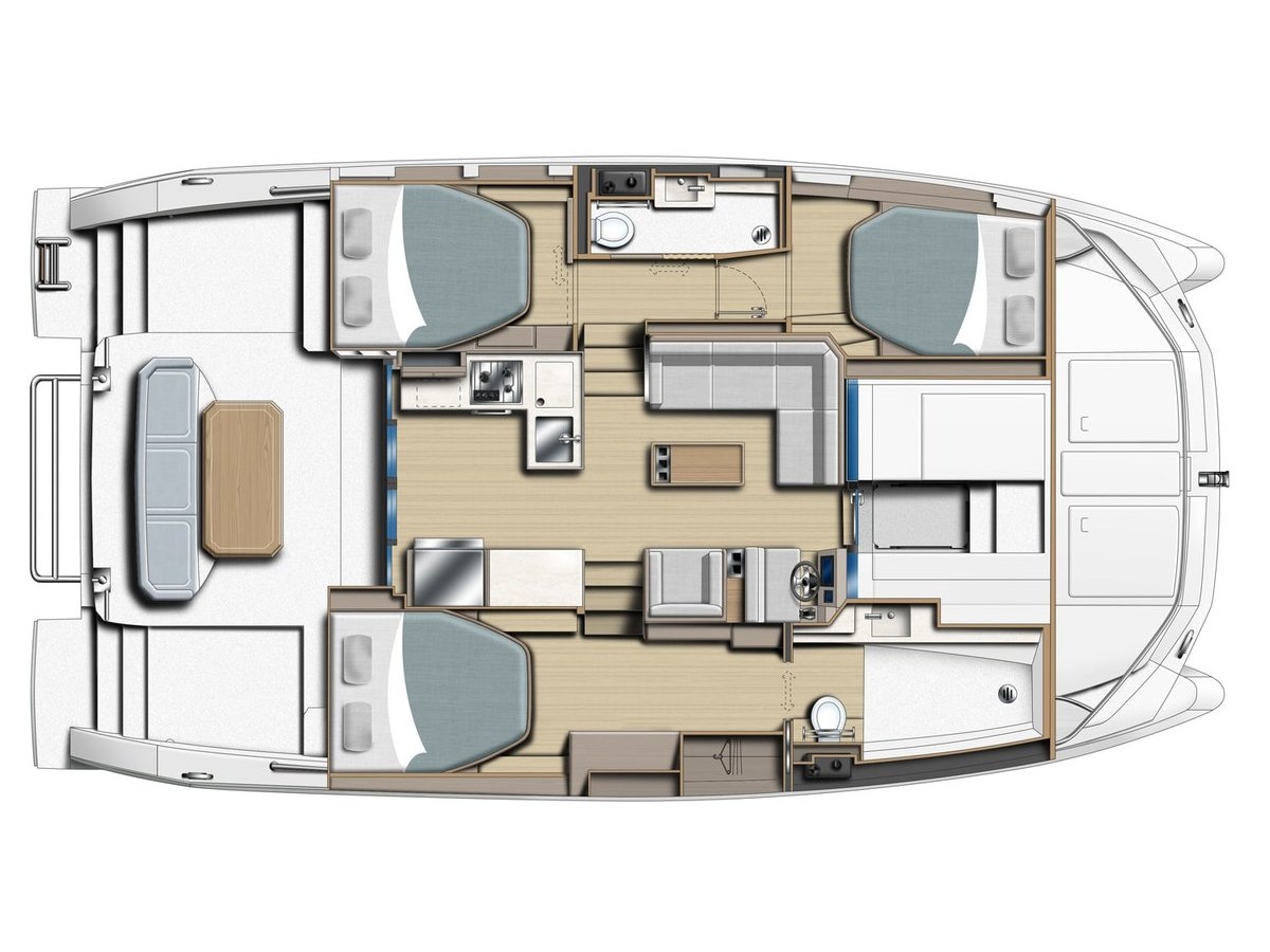 Rzut jachtu Leopard 40 PC Moorings 403 PC Exclusive Plus