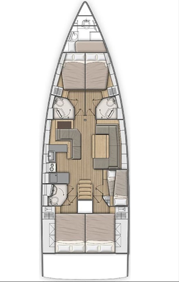 Rzut jachtu Oceanis 51.1 Infinity