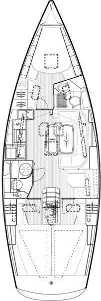 Rzut jachtu Bavaria 40 Cruiser Fenix