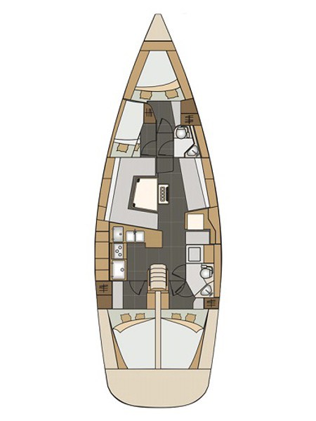 Rzut jachtu Elan Impression 45 Star