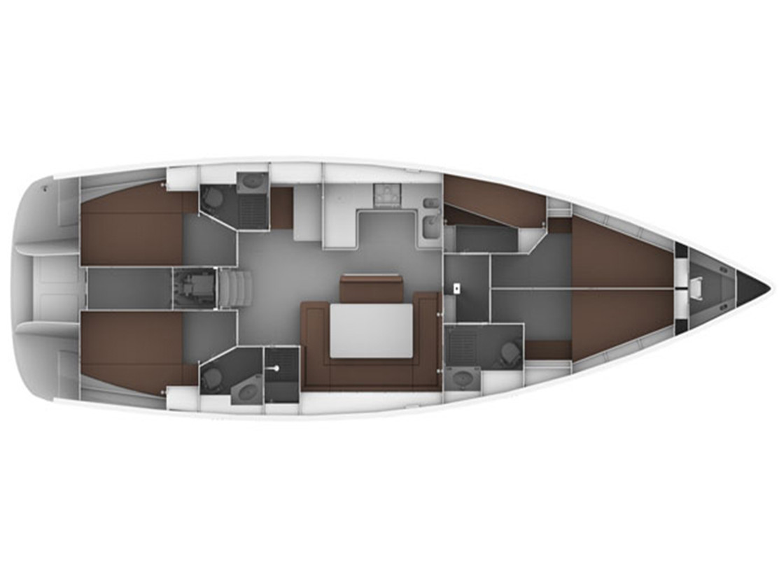 Rzut jachtu Bavaria 50 Cruiser MINA