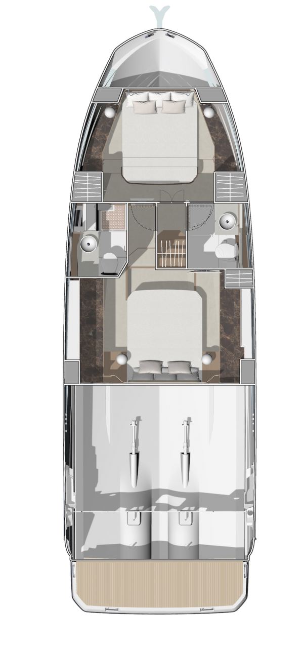 Rzut jachtu Prestige F4.3 No Stress