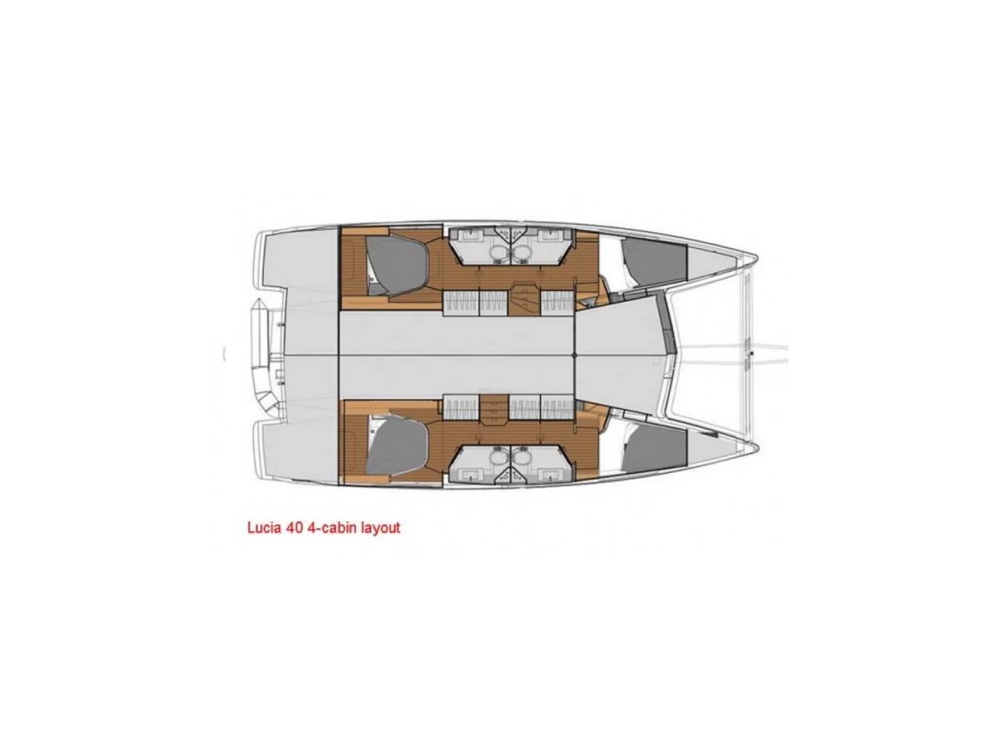 Rzut jachtu Lucia 40 Premium