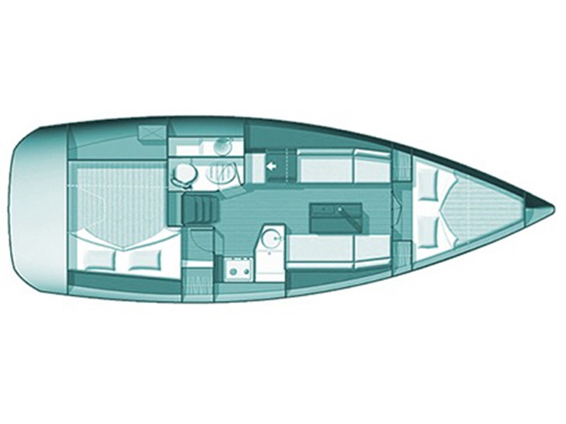 Rzut jachtu Sun Odyssey 33i Afroessa