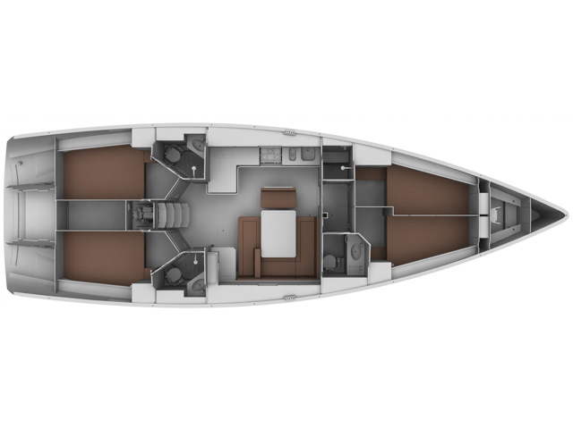 Rzut jachtu Bavaria Cruiser 45 Presto I