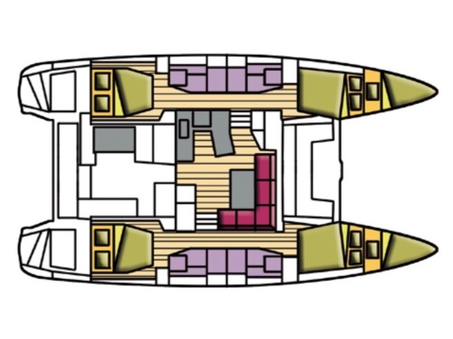 Rzut jachtu Lagoon 42 Copernicus