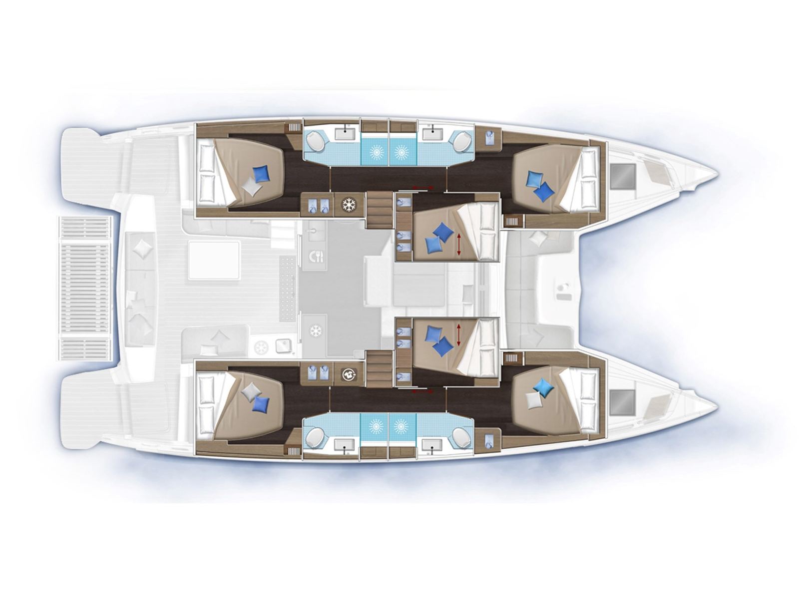 Rzut jachtu Lagoon 51 Alpha - Skippered