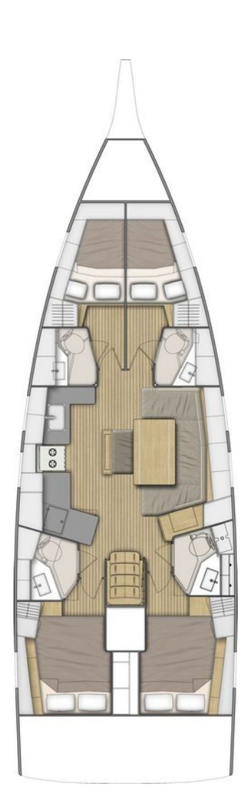 Rzut jachtu Oceanis 46.1 Andiamo