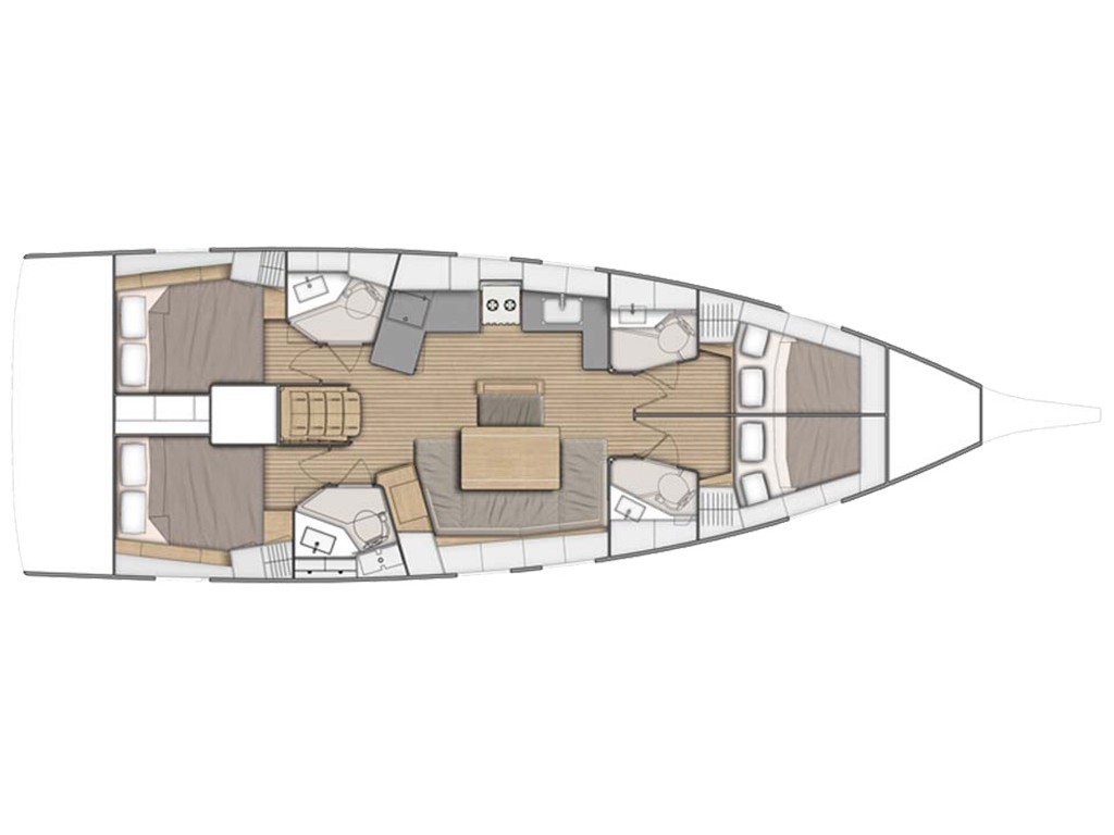 Rzut jachtu Oceanis 46.1 Andiamo