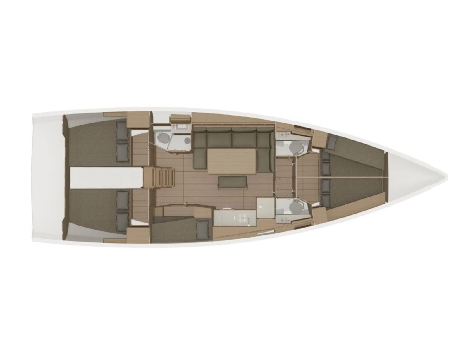 Rzut jachtu Dufour 460 Grand Large Silvia