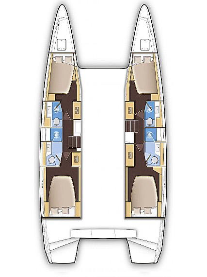 Rzut jachtu Lagoon 42 Ria III