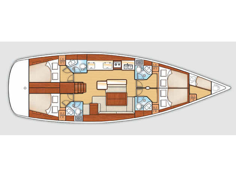 Rzut jachtu Oceanis 50 AF-O50