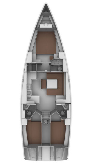 Rzut jachtu Bavaria Cruiser 45 Bonata