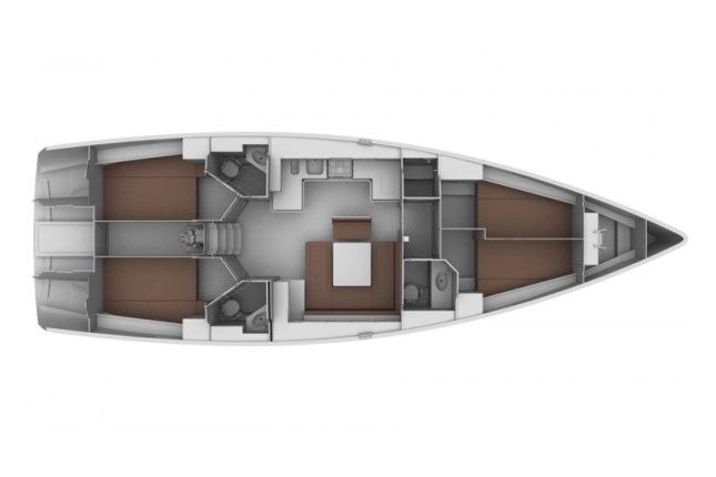 Rzut jachtu Bavaria Cruiser 46 Kalev
