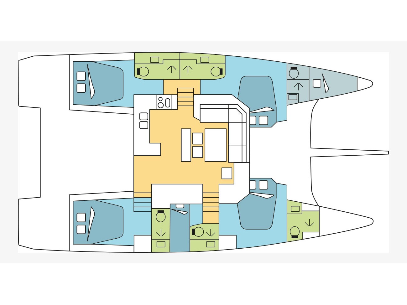 Rzut jachtu Dufour Catamaran 48 Hawaii 5-0 - Skippered
