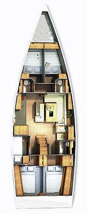 Rzut jachtu Hanse 505 Amarone