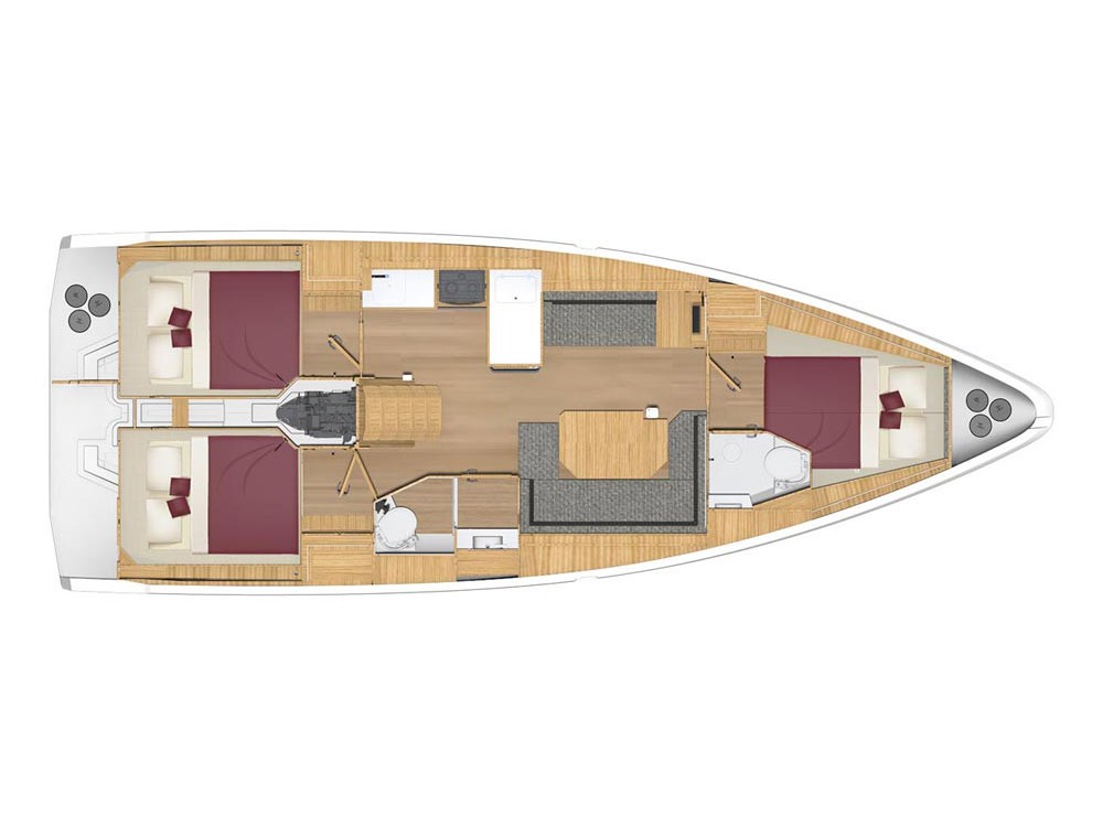 Rzut jachtu Bavaria C38 Mala Hana