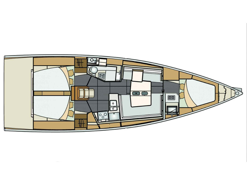 Rzut jachtu Elan E5 LINA 2020 (new sails 2024., air condition)