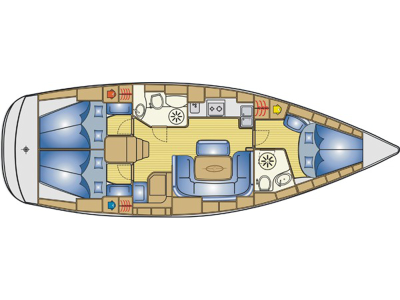 Rzut jachtu Bavaria 39 Cruiser Magellan