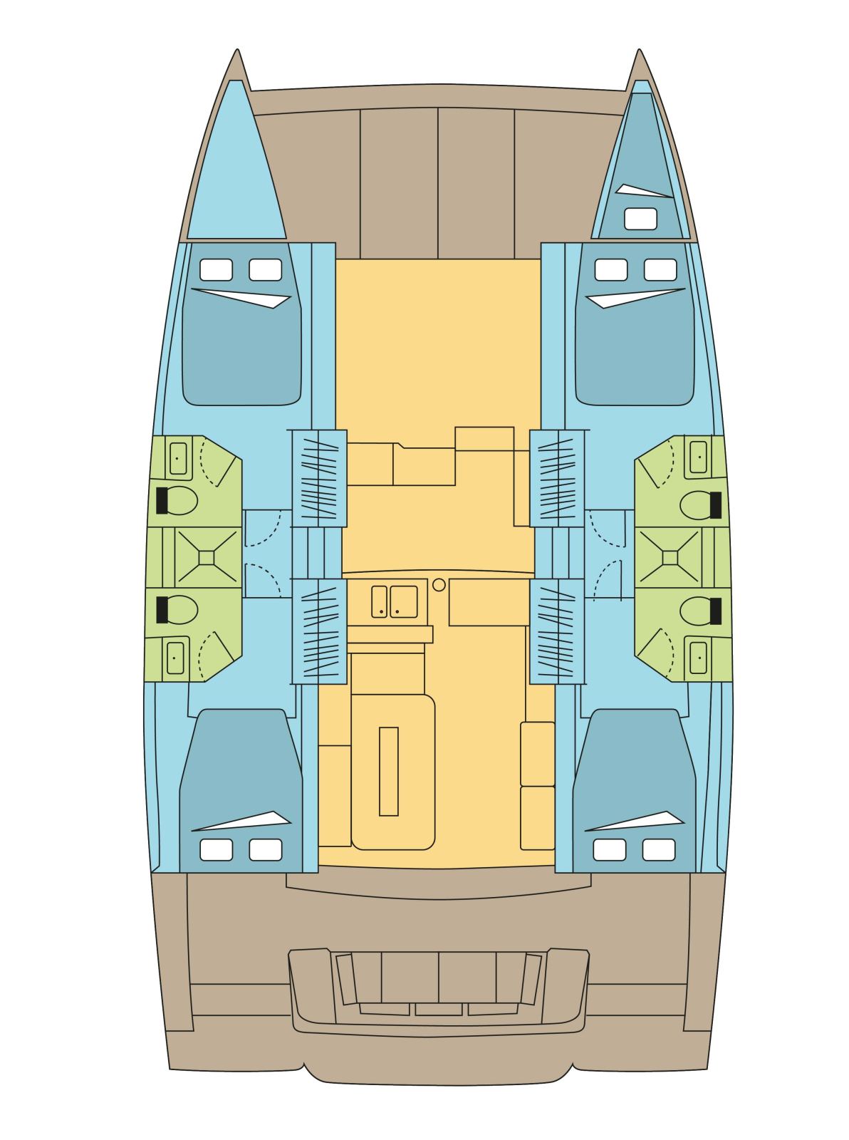 Rzut jachtu Bali 4.2 Le Grand Bleu