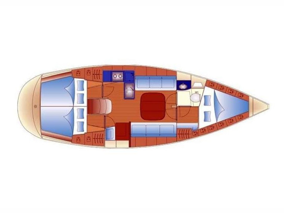 Rzut jachtu Bavaria 36 Cruiser Alto Mare