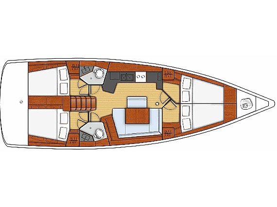 Rzut jachtu Oceanis 45 Chilli Pepper
